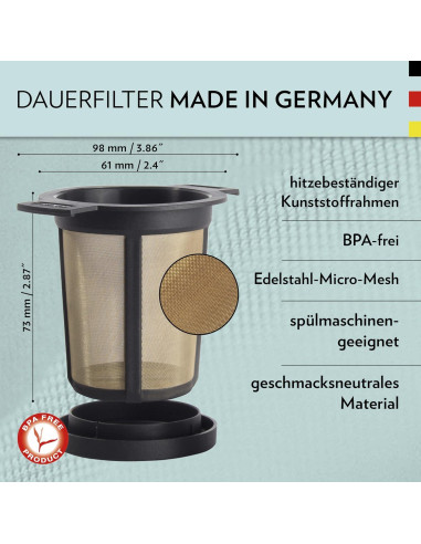 Canasta de Infusión Reutilizable Finum Acero Inoxidable Negra