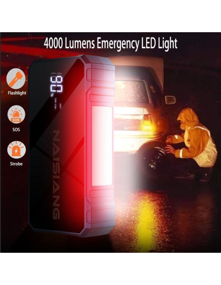 Arrancador de Salto NAISIANG 4000A 12V para Vehículos Diesel