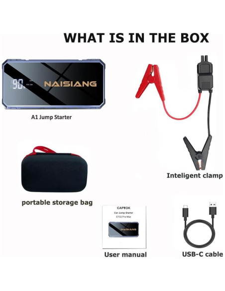 Arrancador de Salto NAISIANG 4000A 12V para Vehículos Diesel