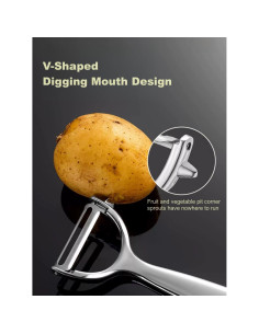 Pelador de Verduras Genérico Acero Inoxidable Y 15.7cm 2