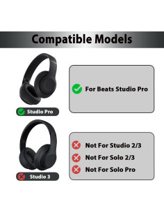 Almohadillas de Gel Refrigerante Adhiper para Auriculares Beats Studio Pro - Negro 2