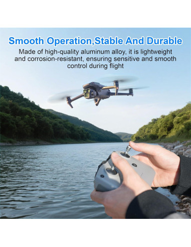 Controlador Plegable Joystick RCstyle para Drones DJI - 2 Piezas Plata