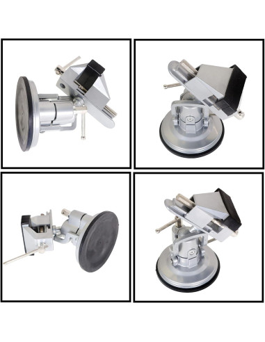 Prensa de Banco con Base de Vacío 8 cm Rotación 360 LiGuVCY