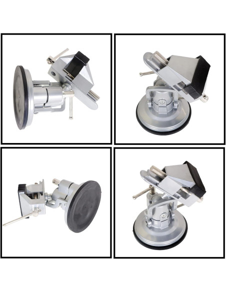 Prensa de Banco con Base de Vacío 8 cm Rotación 360 LiGuVCY