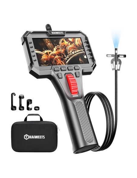 Cámara Borescopio Articulada KAIWEETS 1.62m con Luz LED