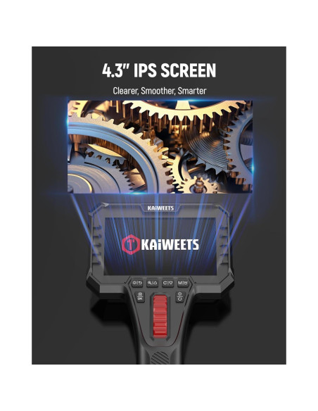 Cámara Borescopio Articulada KAIWEETS 1.62m con Luz LED