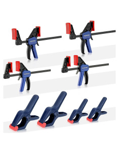 Juego de 8 Abrazaderas de Carpintería WORKPRO 11.43 cm