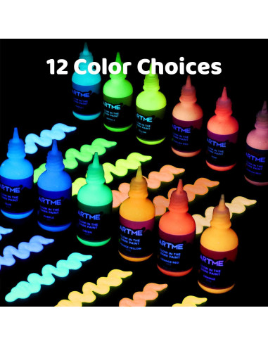 Set de Pintura Acrílica Brillante ARTME 12 Colores 30ml