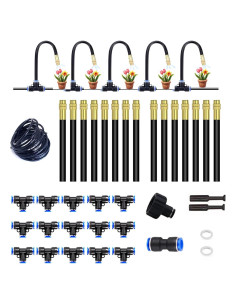 Kit de Riego por Goteo BIBIZI 16.74m Flexible 360 Jardín