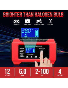 Cargador de Batería Inteligente 10A 12V/24V MIRUNNY 2