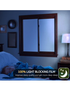 Película Blackout Blanca VELIMAX 45x200cm 100% Bloqueo Luz 2