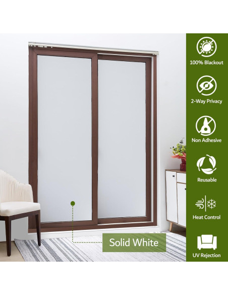 Película Blackout Blanca VELIMAX 45x200cm 100% Bloqueo Luz