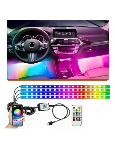 Luces LED RGB para Coche StoneBanks RGB-01, 72 LEDs
