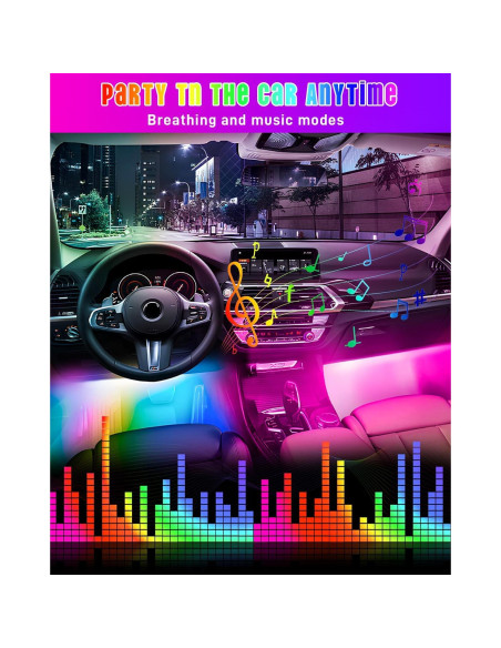 Luces LED RGB para Coche StoneBanks RGB-01, 72 LEDs