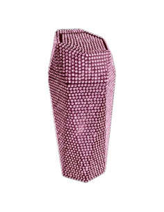 Bote de Basura Brillante Rosa con Rhinestones para Auto