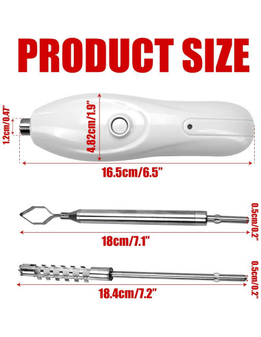 Corer de Verduras BuleVina Eléctrico Inalámbrico 326g 2 Cuchillas