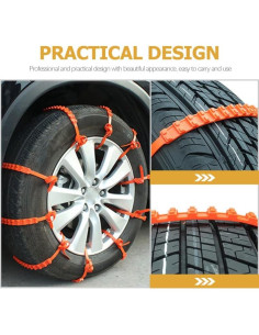 Cadenas de Nieve para Neumáticos Gatuida 20 Pcs Antideslizantes 2