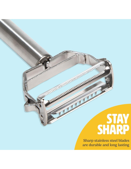 Pelador Julienne Tasty con Cepillo de Limpieza - Acero Inoxidable