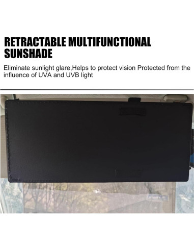 Extensor de Visera Solar para Coche Pinflaw 30.99x14.99cm PU