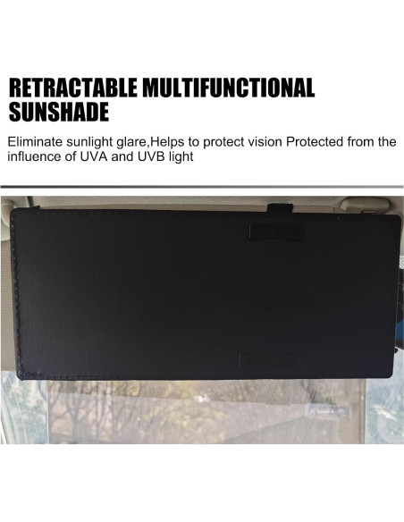 Extensor de Visera Solar para Coche Pinflaw 30.99x14.99cm PU