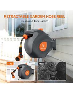 Carrete de Manguera de Jardín Giraffe Tools BW30 30.48m Automático 2