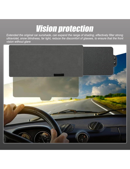 Extensor de Visera Solar para Coche Pinflaw 30.99x14.99cm PU
