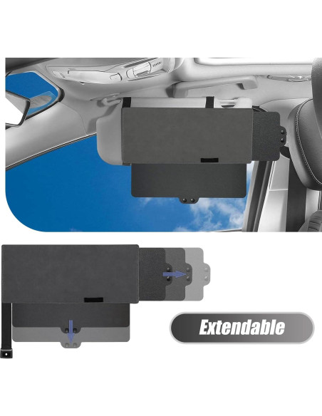Extensor de Visera Solar para Coche Pinflaw 30.99x14.99cm PU