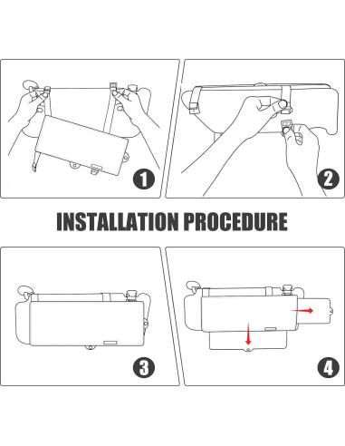 Extensor de Visera Solar para Coche Pinflaw 30.99x14.99cm PU