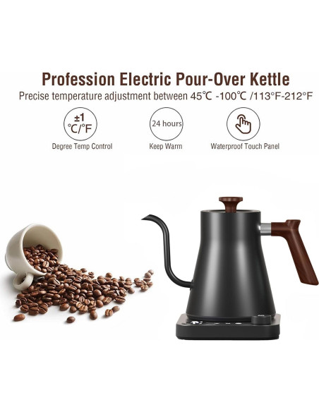 Hervidor Eléctrico Pugot Cuello de Ganso 1.2L Control Temperatura