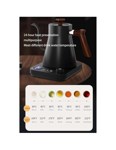 Hervidor Eléctrico Pugot Cuello de Ganso 1.2L Control Temperatura