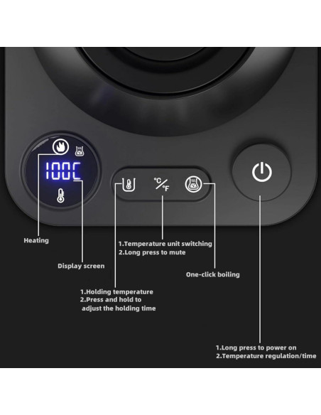 Hervidor Eléctrico Pugot Cuello de Ganso 1.2L Control Temperatura