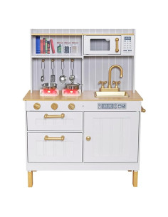 Cocina de Juego de Madera Touch Us con Luces y Sonidos 6 Piezas