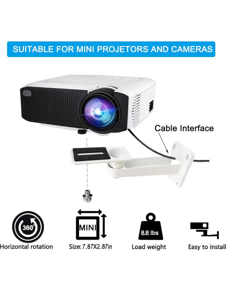 Soporte de Pared para Proyector 2-Be-Best Ajustable 20 cm