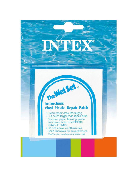 Parche de Reparación de Vinilo Intex Wet Set - 12 Piezas
