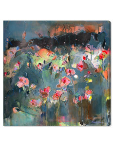 Arte Abstracto en Lienzo Oliver Gal 76.2x76.2 cm Gris Rosa