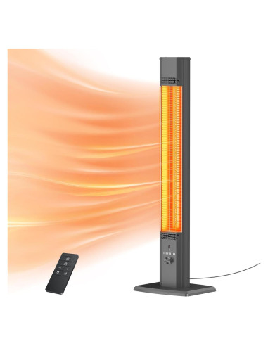 Calentador de Patio Eléctrico BIESQYA 1500W 9 Niveles Negro