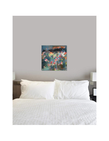 Arte Abstracto en Lienzo Oliver Gal 76.2x76.2 cm Gris Rosa