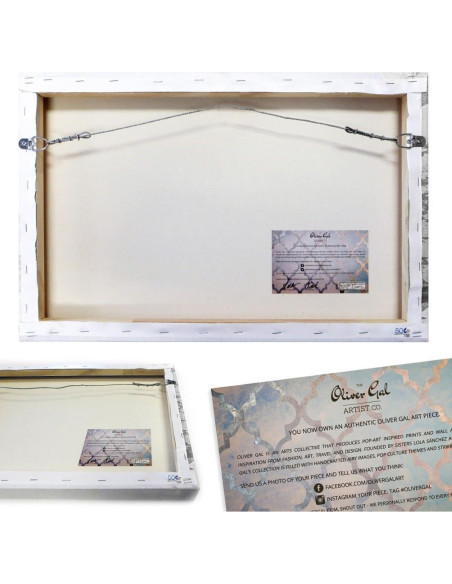 Arte Abstracto en Lienzo Oliver Gal 76.2x76.2 cm Gris Rosa