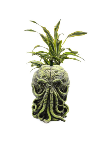 Maceta Cthulhu Toy Vault 28 cm Resina Verde con Negro