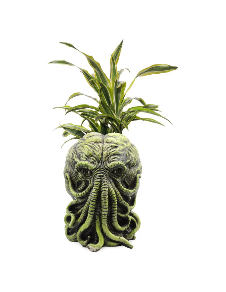 Maceta Cthulhu Toy Vault 28 cm Resina Verde con Negro