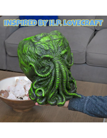 Maceta Cthulhu Toy Vault 28 cm Resina Verde con Negro