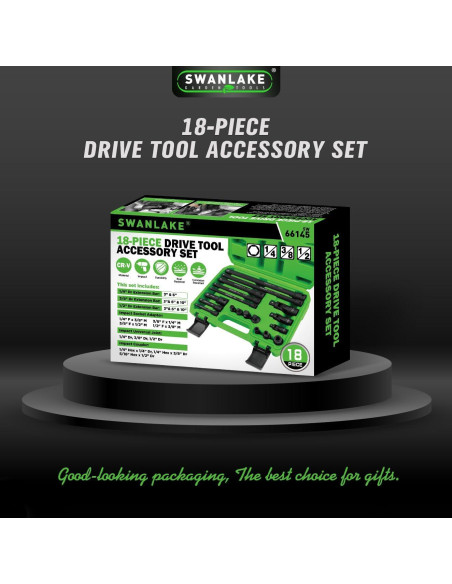 Juego de herramientas de 18 piezas SWANLAKE - Socket de impacto