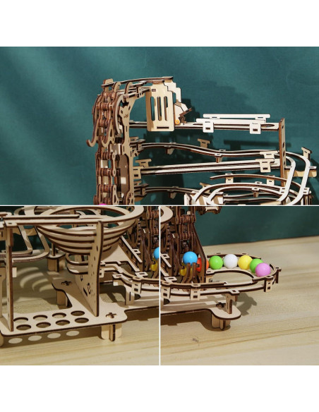 Kit de Carrera de Canicas 3D ROEOLNIL - Rompecabezas de Madera