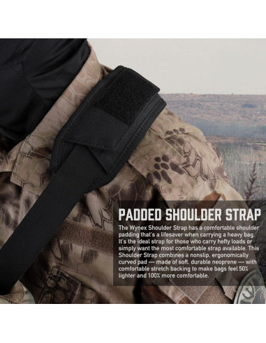 Correa de Hombro WYNEX con Almohadilla Desmontable 5 cm Negra