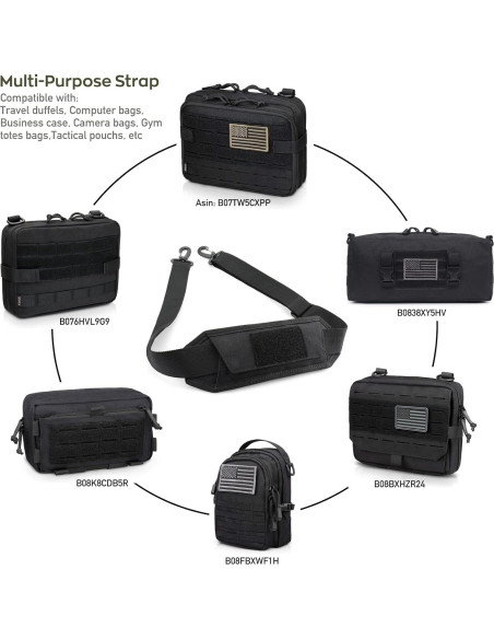 Correa de Hombro WYNEX con Almohadilla Desmontable 5 cm Negra