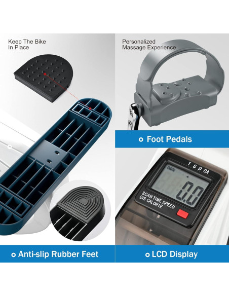Ejercitador de Pedales TECHMOO TH-EB01 Portátil 5LBS