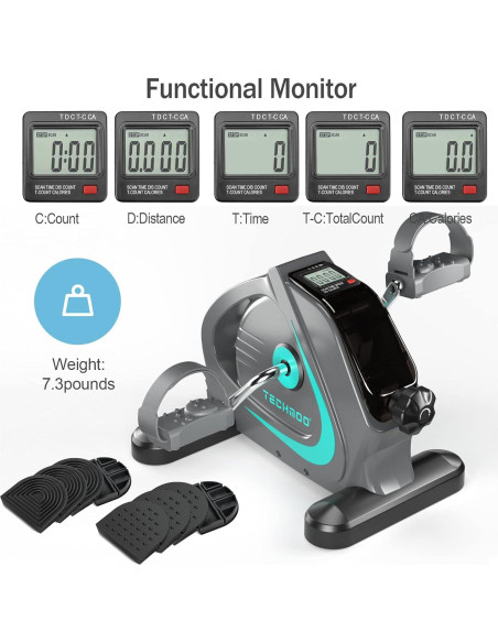 Ejercitador de Pedales TECHMOO TH-EB01 Portátil 5LBS