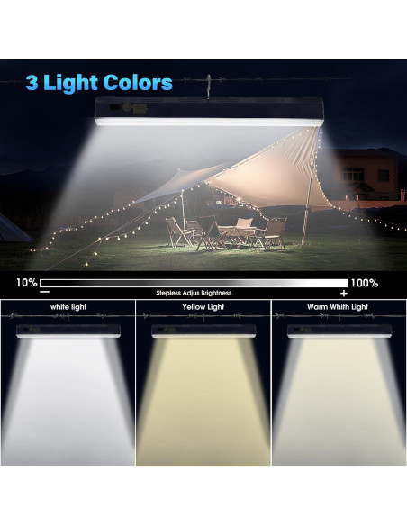 Barra de Luz Magnética Recargable 30 cm 5000mAh LED 6000 Lúmenes