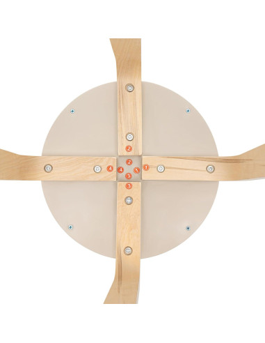 Juego de 8 Taburetes Redondos Apilables ZXTINGSHOP 41.5cm