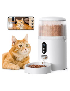 Alimentador automático de gatos Faroro TD20 con cámara 3MP